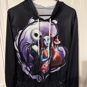 Women’s Black Hoodie with The Nightmare Before Christmas Graphic